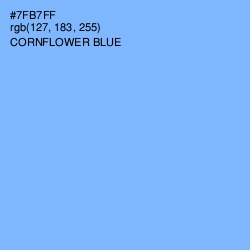 #7FB7FF - Cornflower Blue Color Image